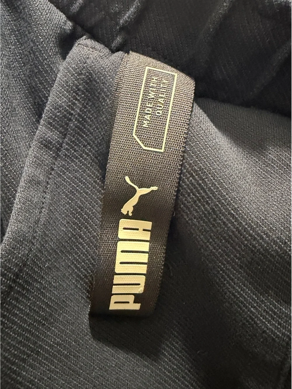 PUMA Men's Fleece Jogger Sweatpants Black Size XL Drawstring Waist